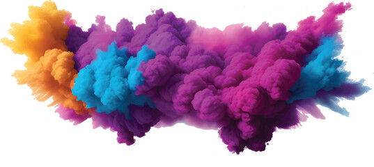 Abstract colorful background of red and blue smoke textures with beautiful white and pink flowers