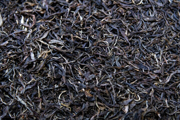 Pile of dry black tea