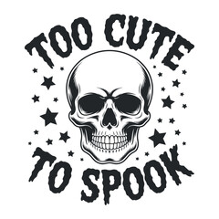 Fototapeta premium Embrace spooky season with this striking skull design featuring 
