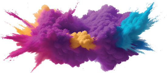 Abstract watercolor splashes of blue ink on white paper evoke a cloud of smoke and air with a light vintage texture pattern