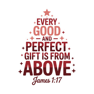 Inspirational Christmas Tree Design with Bible Verse for Holiday Cheer and Festive Greetings in a Scalable Vector Format for Easy Customization