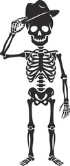 Fototapeta premium skeleton character tipping its hat