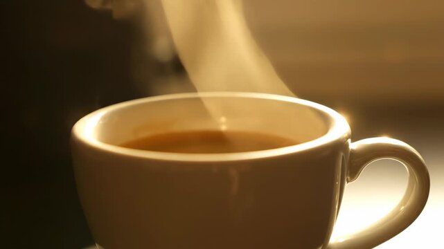 Aromatic Coffee: Capturing the subtle dance of steam rising from a hot beverage