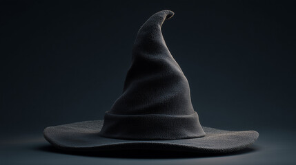 Black Witch Hat on Dark Background