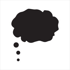 Think bubble isolated on white background. Trendy think bubble in flat style. Modern template for social network and label