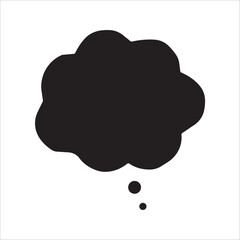 Think bubble isolated on white background. Trendy think bubble in flat style. Modern template for social network and label