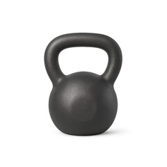 Heavy Black Kettlebell Isolated on Transparent Background &mdash; Gym and CrossFit Equipment