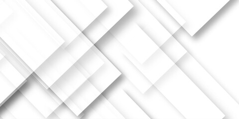 Modern luxury pattern of geometric white and gray color background, Elegant abstract background with grey lines with shadow. white paper transparent material in triangle technology and square shapes i