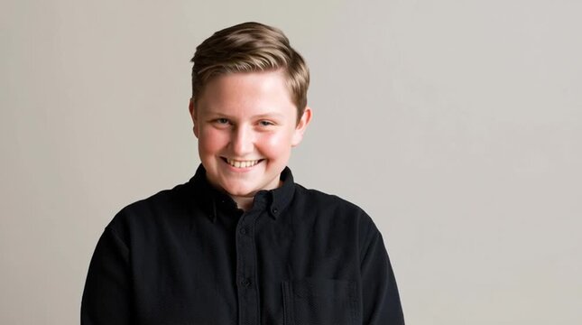 An interview with happy chubby gender nonconforming trans person. Proud to be them. Question of gender