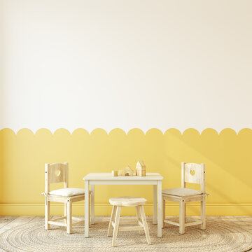 Interior of playroom. 3d render.