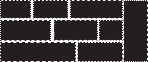 black and white postage stamp