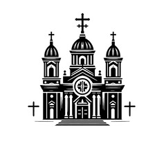 silhouette of the cathedral