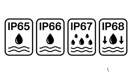 Highlighting essential IP ratings like IP67 and IP68 for product durability and water resistance assurance in technical specifications