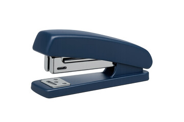 Blue stapler, office stationery and business equipment, keeping documents together, corporate organization tool, transparent background