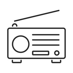 radio line vector web Icon