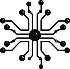 Circuit board technology vector illustration for electronics and computer engineering 