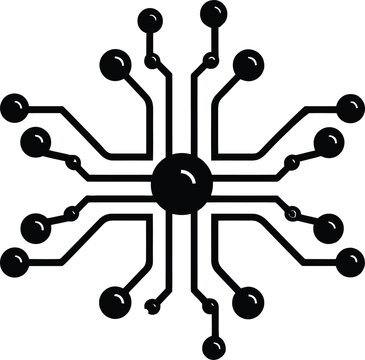 Circuit board technology vector illustration for electronics and computer engineering 