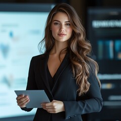 Beautiful businesswoman in a conference room