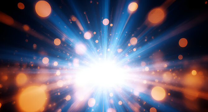 Abstract Radial Light Burst Landscape