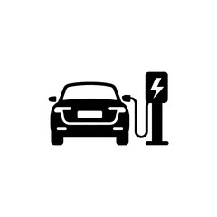 CARTELLO VETTORIALE DI UN MACCHINA ELETTRICA IN RICARICA 4