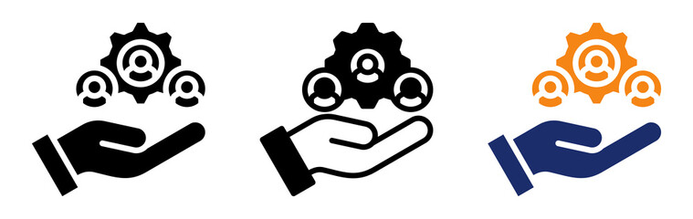 Human Resource Icon Collection Glyph & Mixed Style 