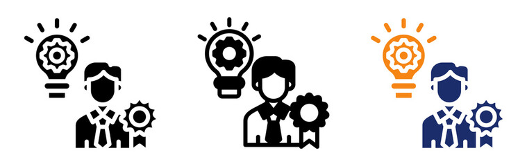 Professional Skills Icon Collection Glyph & Mixed Style 