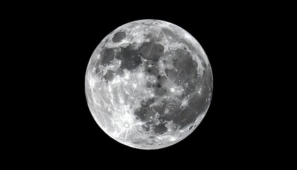 Obraz premium Detailed Full Moon Texture with Visible Craters and Surface Detail Against Dark Sky