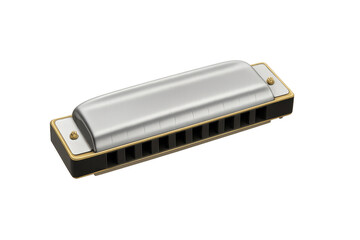 Harmonica mouth organ wind instrument for blues folk country music, performing melody, learning to play musical instrument