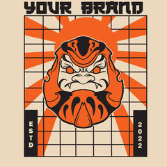 Premium Vector | Japanese festival cultural daruma	