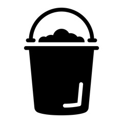 bucket glyph icon