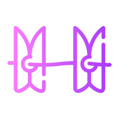 clothes line gradient icon