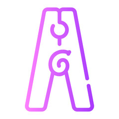 clothes pin gradient icon