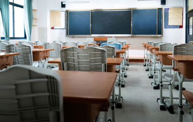 Modern classroom in the school