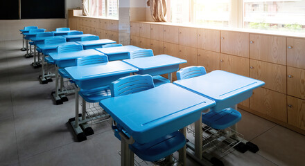 Modern classroom in the school