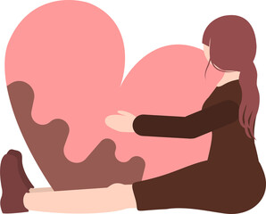 빼빼로 쿠키 끌어안고있는 캐릭터