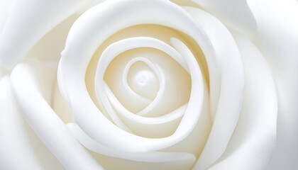 Close-up of a beautiful white rose blooming in the garden.