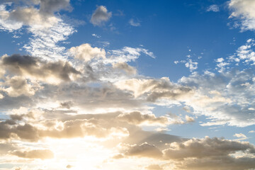 Orange light through the cloud
