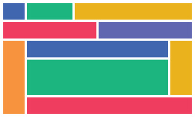 bento grid vector Colorful geometric block pattern abstract flat vector illustration modern design element for ba