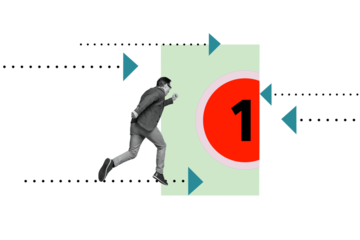 Composite artwork photo collage template sketch of aim trade stats charts goal manager employment human resources job aged man run