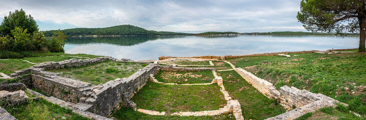 Archaeological ruins on the Vizula Peninsula in Medulin, Istria, Croatia