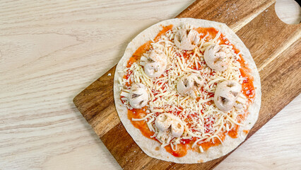 Unravel the quirky fusion of dumpling-topped flatbread, a culinary symphony for Lunar New Year and World Pizza Day