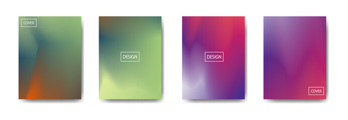 Abstract Gradient Backgrounds Set with Soft Blending Colors for Design Projects