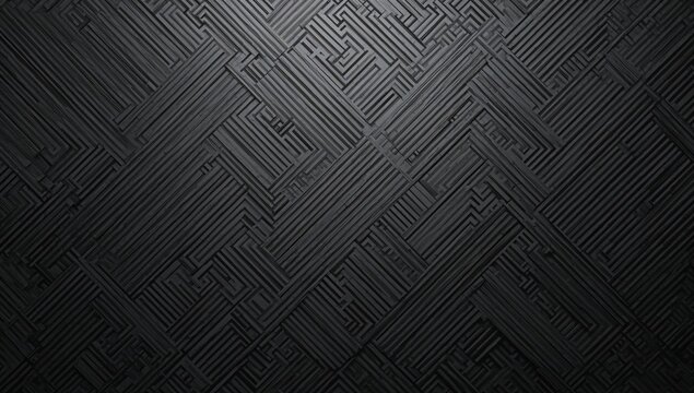 Black rubber mat for gym workouts and exercise routines with abstract texture and pattern, promoting healthy lifestyle and fitness.