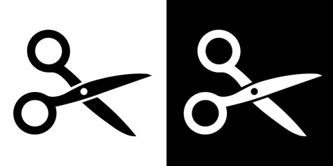 Vector scissors icon. Scissors icon with a cutting line. Cut out dotted coupon scissors symbol. Cutting concept. Element for your design.