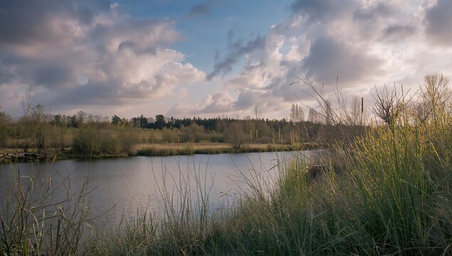 Wildlife environment and landscape in a temperate region of Europe