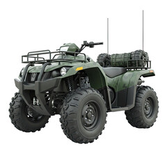Fototapeta premium Camouflaged all-terrain vehicle ready for outdoor adventures