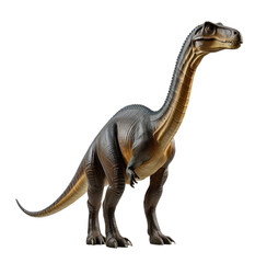 Obraz premium Digitally rendered herbivorous dinosaur with brown and tan coloration on a black backdrop