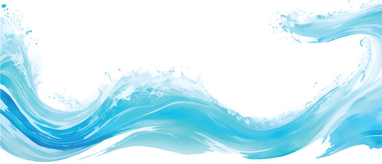 Abstract blue water wave illustration with light curve art design for a smooth ocean motion pattern backdrop