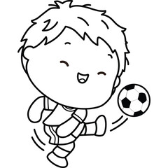 a cute vector of a soccer player 
