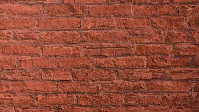 Background of a crimson brick wall